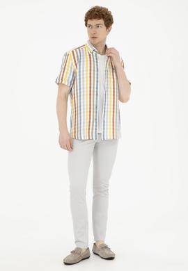 Erkek Açık Gri Kanvas Pantolon - 50289420367