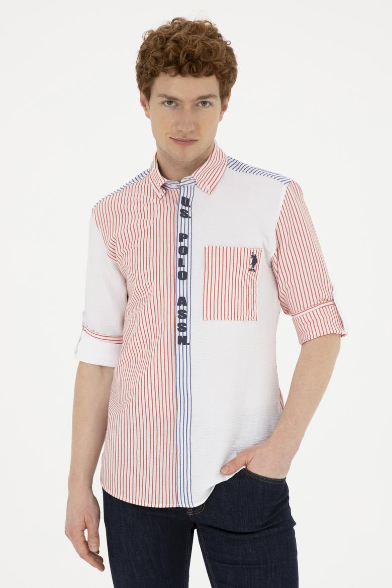 Erkek Kırmızı Uzun Kollu Gömlek