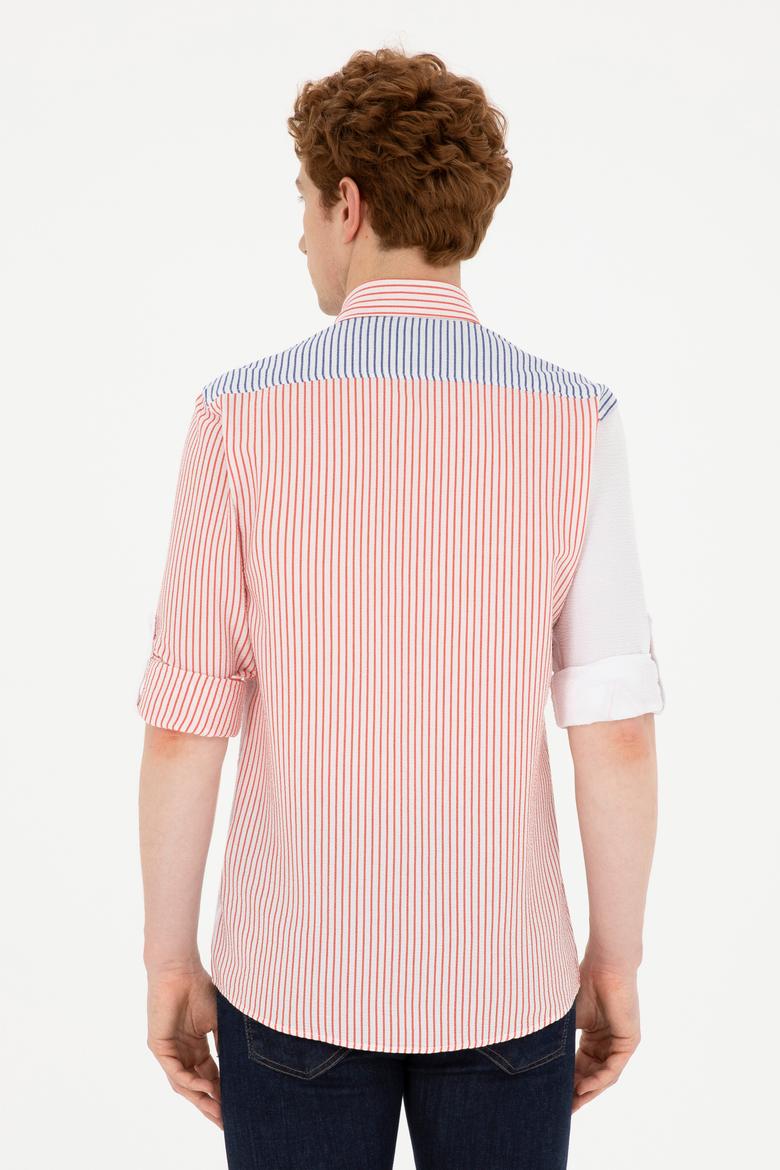 Erkek Kırmızı Uzun Kollu Gömlek - 50283728007