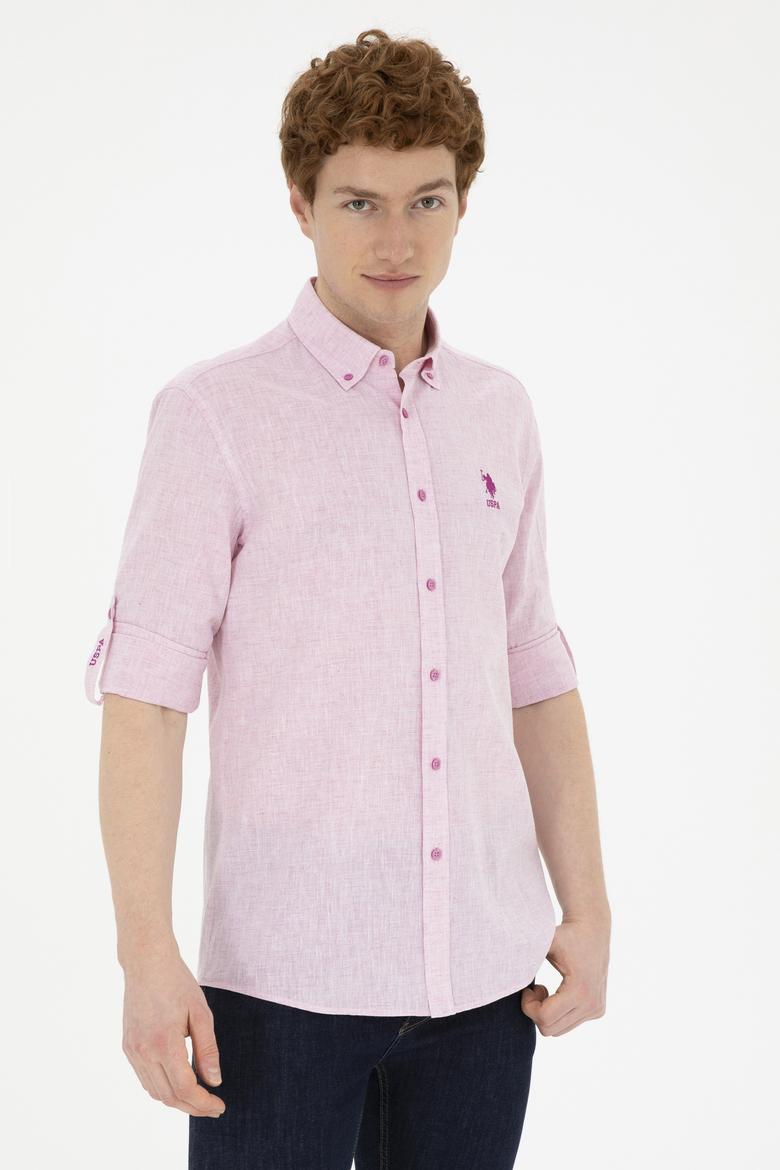 Erkek Menekşe Uzun Kollu Gömlek