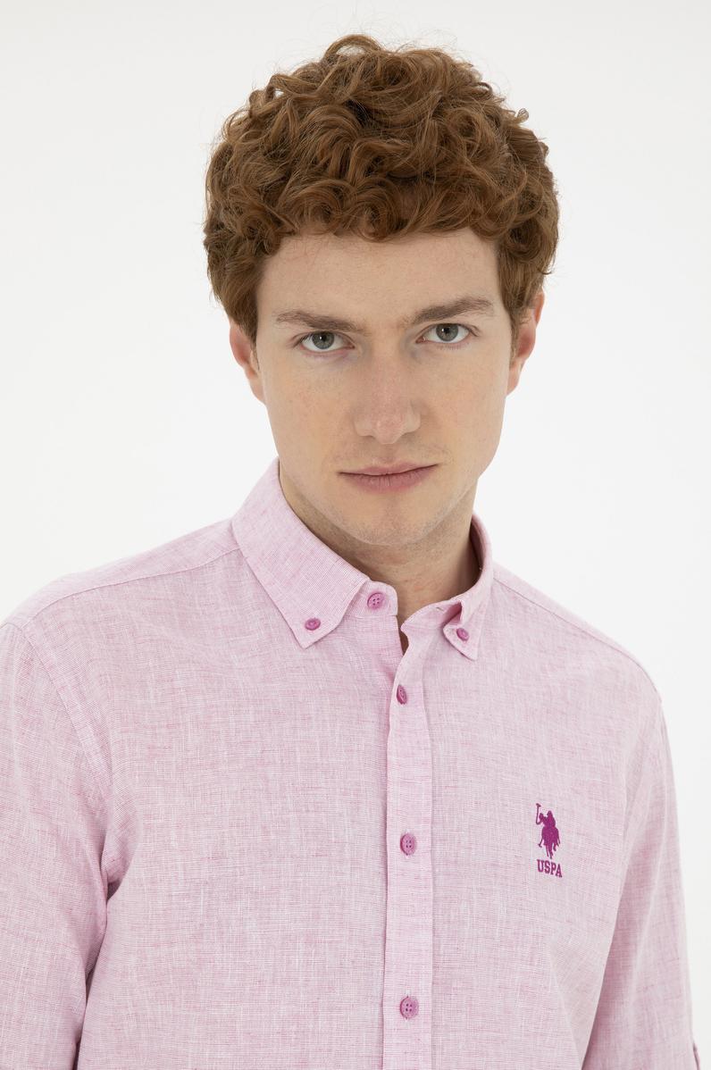 Erkek Menekşe Uzun Kollu Gömlek