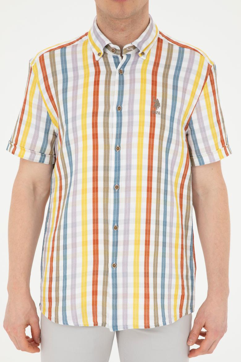 Erkek Haki Kısa Kollu Gömlek - 50283712005