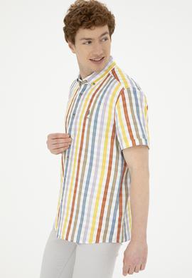 Erkek Haki Kısa Kollu Gömlek - 50283712005