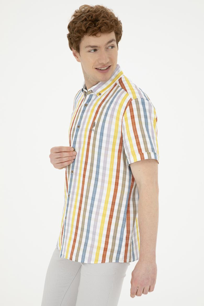 Erkek Haki Kısa Kollu Gömlek - 50283712005