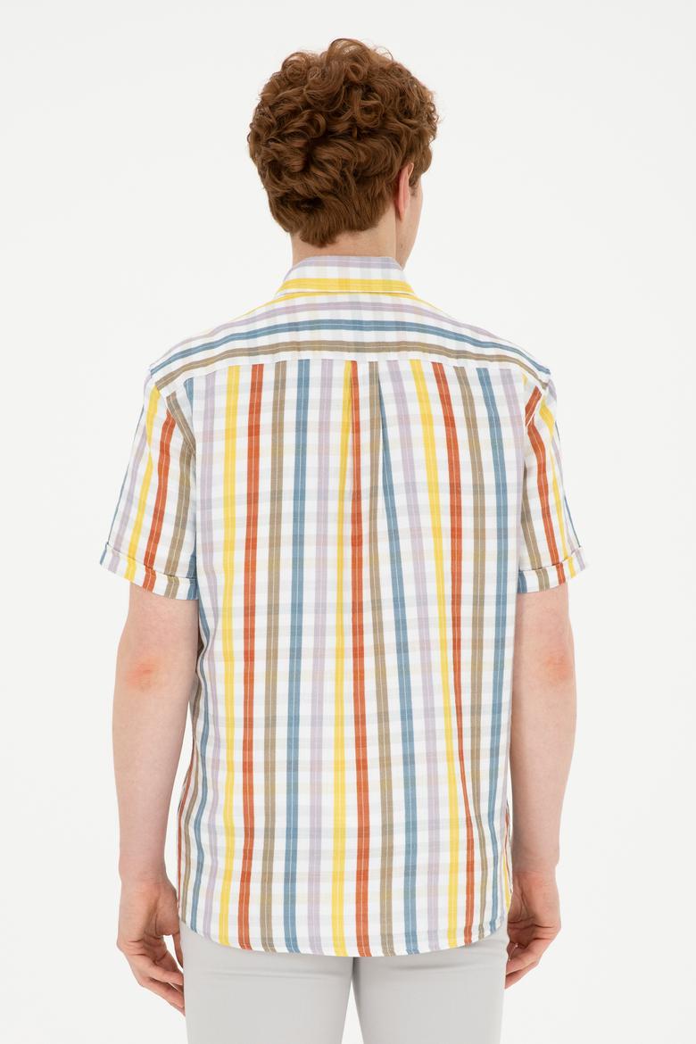 Erkek Haki Kısa Kollu Gömlek - 50283712005