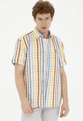 Erkek Haki Kısa Kollu Gömlek - 50283712005