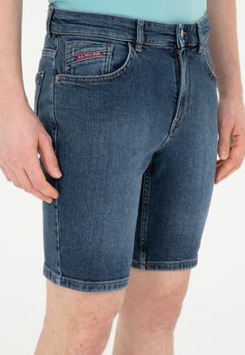 Erkek Mavi Jean Şort - 50288954011