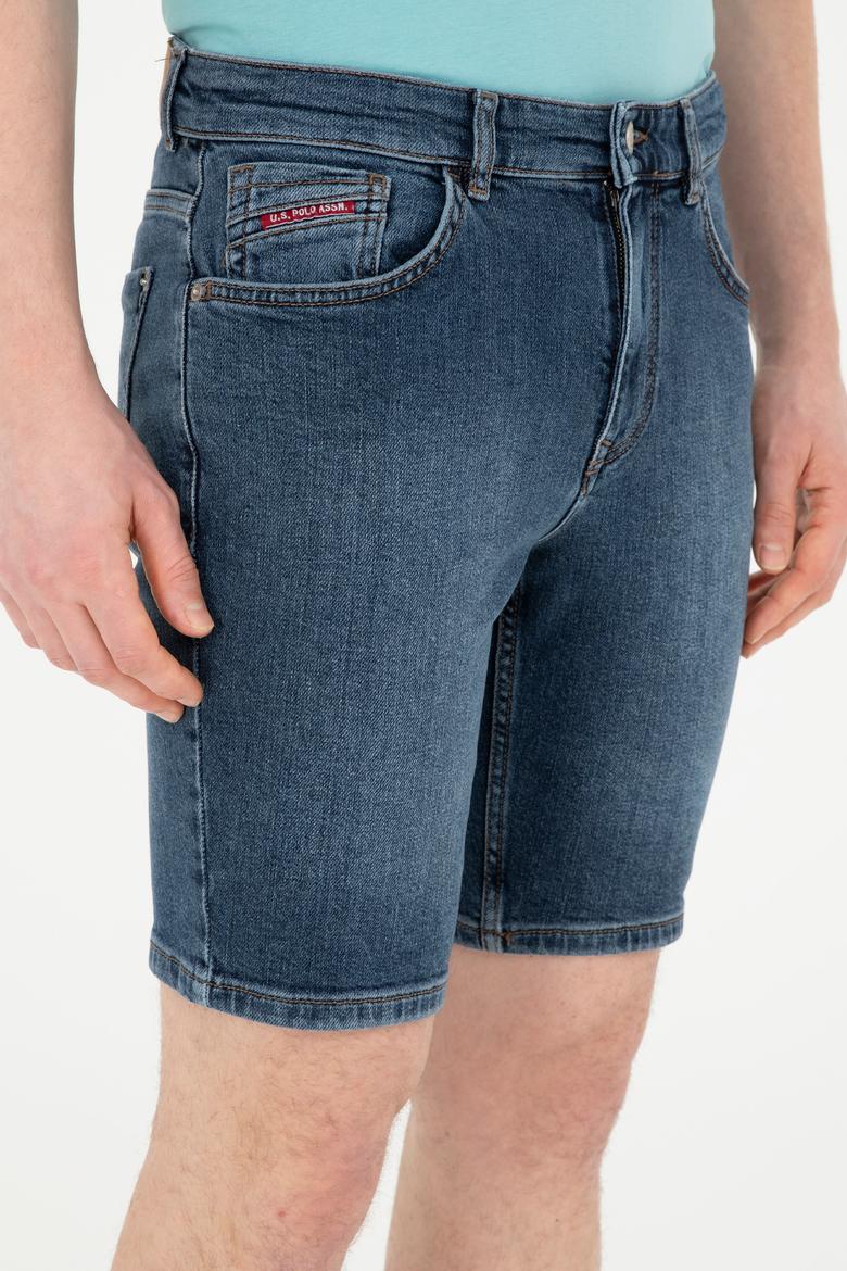 Erkek Mavi Jean Şort - 50288954011