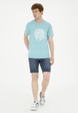 Erkek Mavi Jean Şort - 50288954011