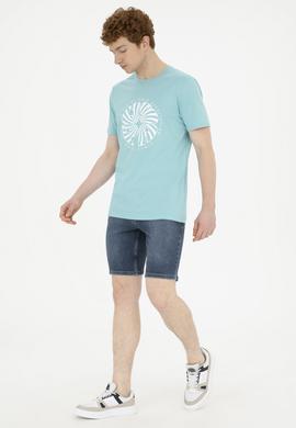 Erkek Mavi Jean Şort - 50288954011