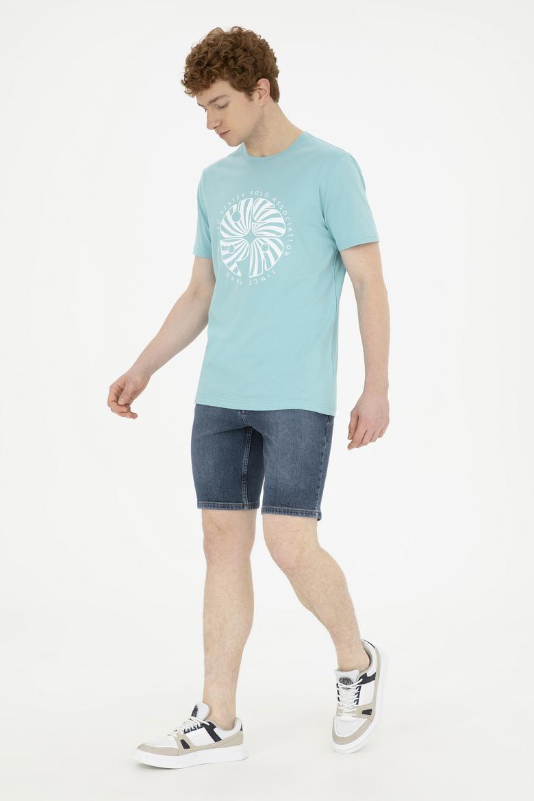 Erkek Mavi Jean Şort - 50288954011