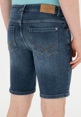 Erkek Mavi Jean Şort - 50288954011