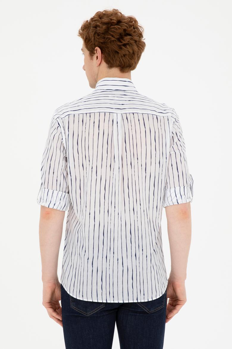 Erkek Beyaz Uzun Kollu Gömlek - 50283771006