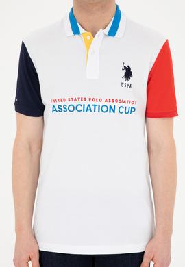 Erkek Slim Fit Polo Yaka Beyaz Tişört - 50281551001