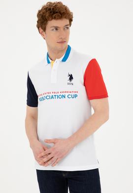 Erkek Slim Fit Polo Yaka Beyaz Tişört - 50281551001