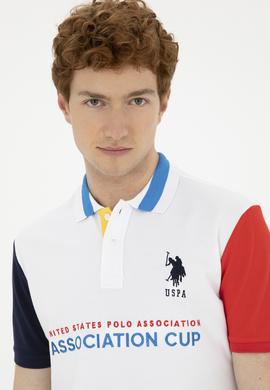 Erkek Slim Fit Polo Yaka Beyaz Tişört - 50281551001