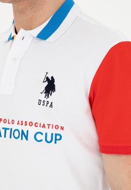 Erkek Slim Fit Polo Yaka Beyaz Tişört - 50281551001