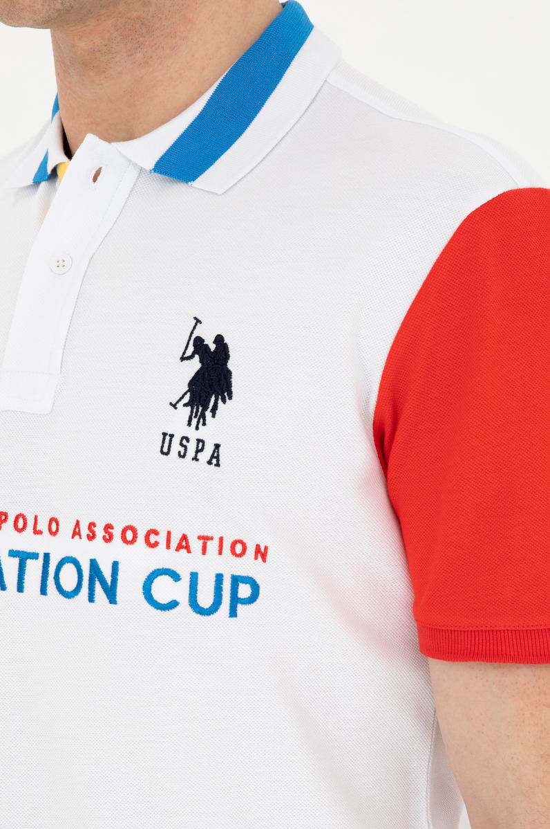 Erkek Slim Fit Polo Yaka Beyaz Tişört