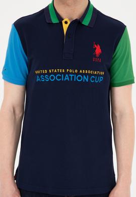 Erkek Slim Fit Polo Yaka Lacivert Tişört - 50281551017