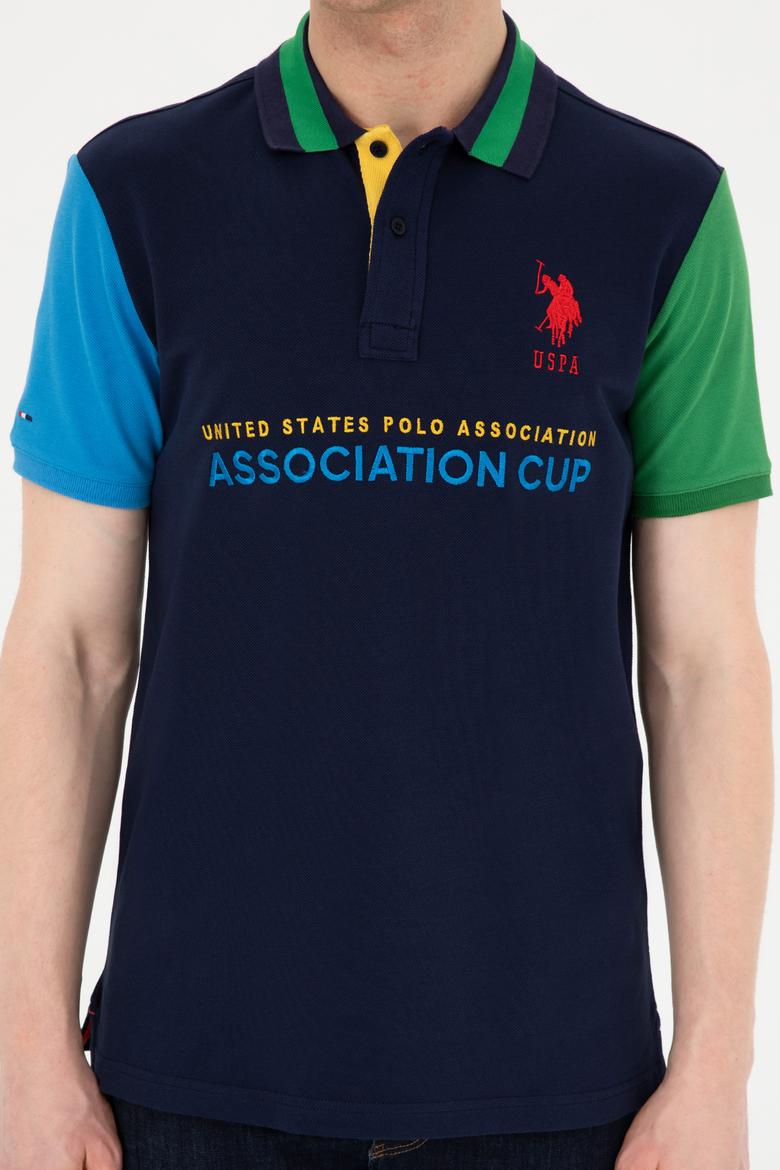 Erkek Slim Fit Polo Yaka Lacivert Tişört - 50281551017