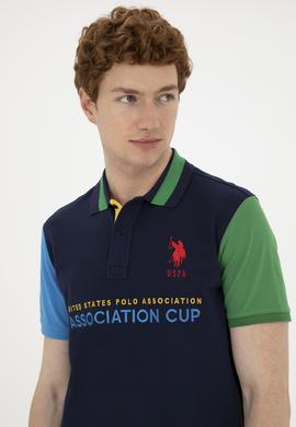 Erkek Slim Fit Polo Yaka Lacivert Tişört - 50281551017