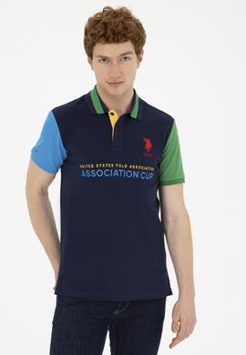 Erkek Slim Fit Polo Yaka Lacivert Tişört - 50281551017