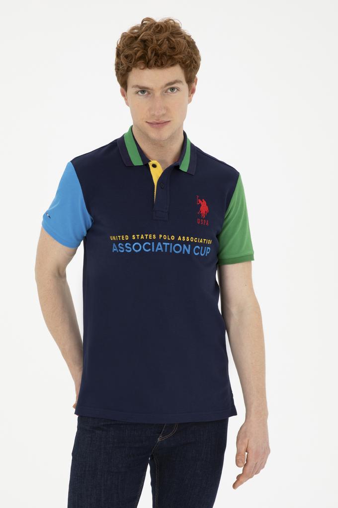 Erkek Slim Fit Polo Yaka Lacivert Tişört