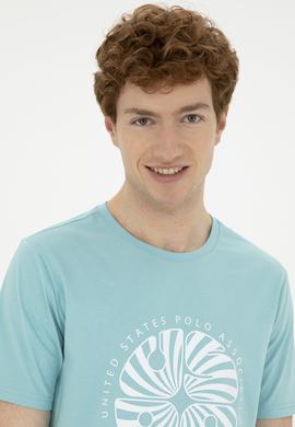 Erkek Regular Fit Bisiklet Yaka Mint Tişört - 50282009041