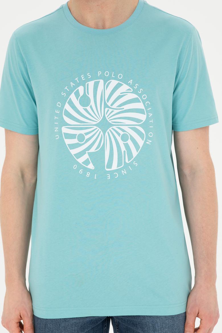 Erkek Regular Fit Bisiklet Yaka Mint Tişört - 50282009041