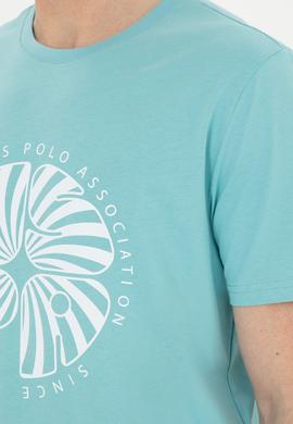 Erkek Regular Fit Bisiklet Yaka Mint Tişört - 50282009041