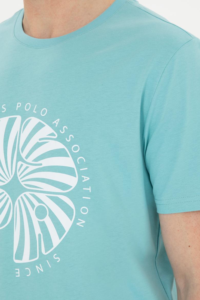 Erkek Regular Fit Bisiklet Yaka Mint Tişört - 50282009041