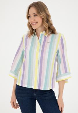 Kadın Mint Uzun Kollu Gömlek - 50283437006