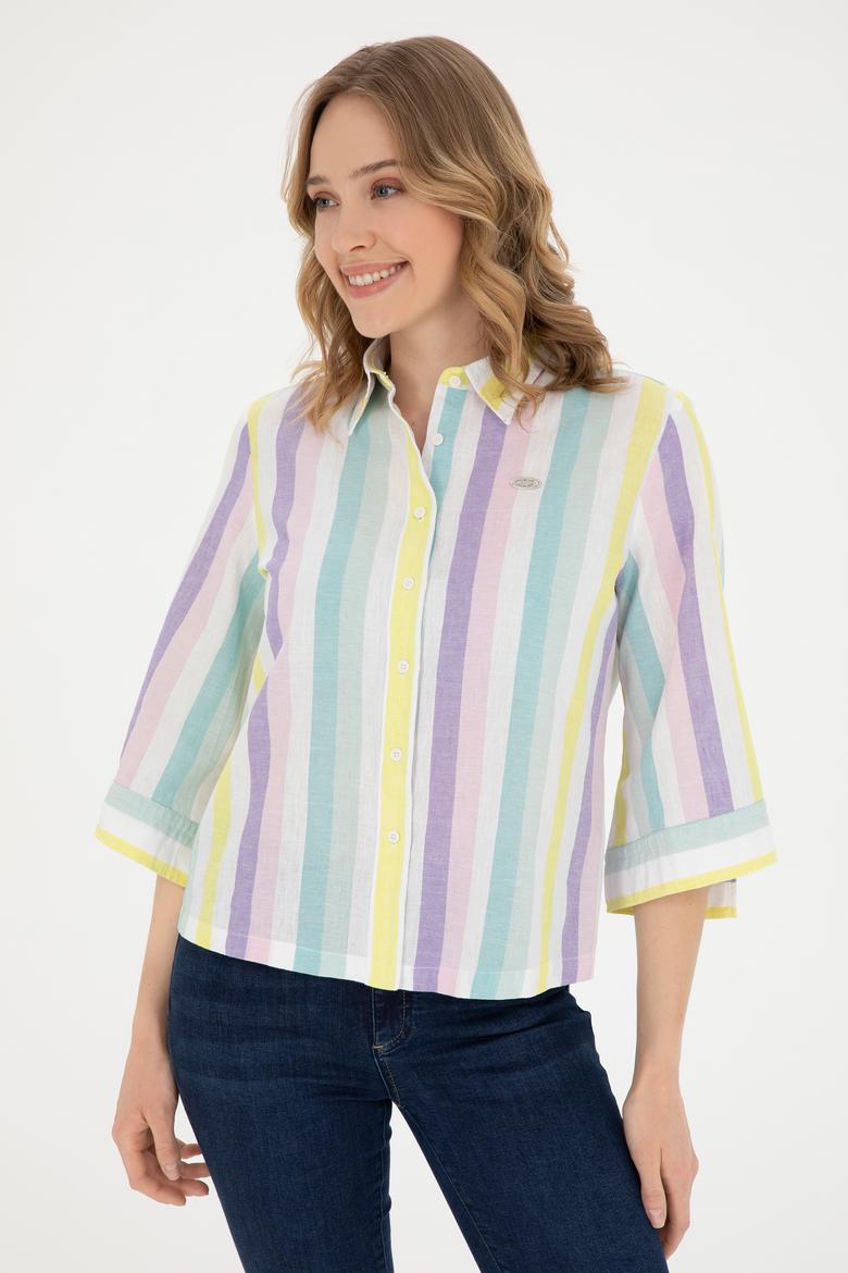 Kadın Mint Uzun Kollu Gömlek - 50283437006