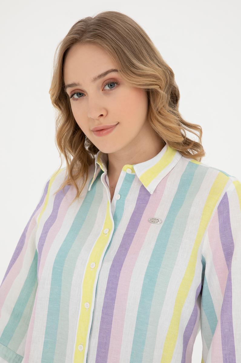 Kadın Mint Uzun Kollu Gömlek