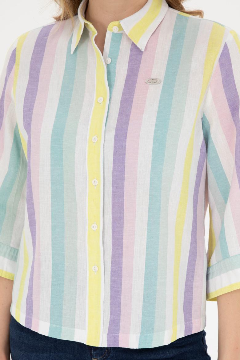 Kadın Mint Uzun Kollu Gömlek - 50283437006