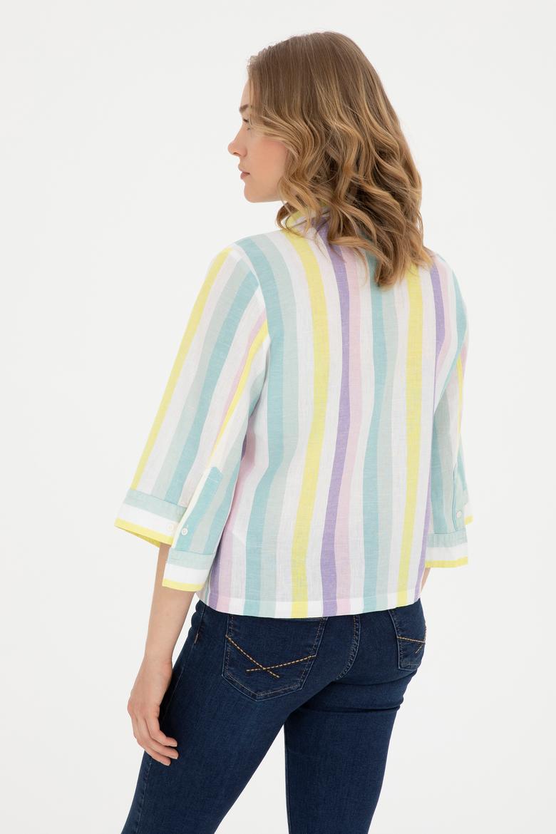 Kadın Mint Uzun Kollu Gömlek - 50283437006