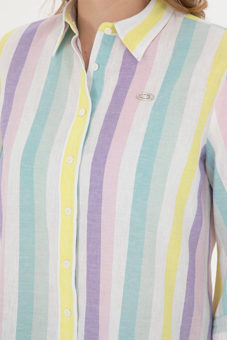 Kadın Mint Uzun Kollu Gömlek - 50283437006