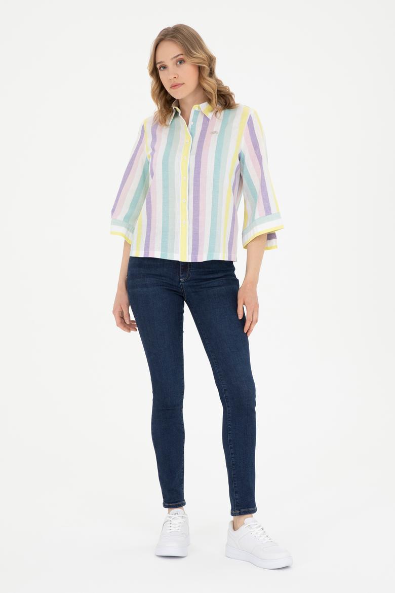 Kadın Mint Uzun Kollu Gömlek - 50283437006