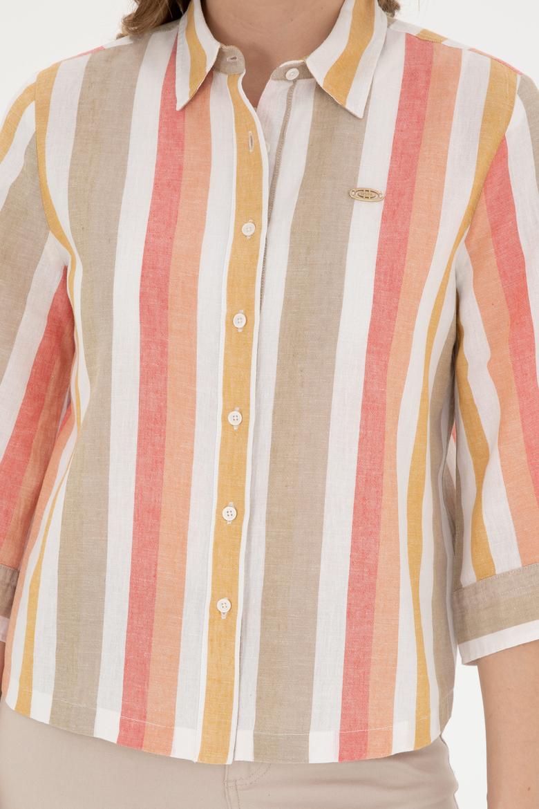 Kadın Pudra Uzun Kollu Gömlek - 50283437014