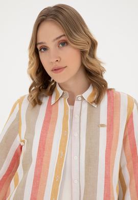 Kadın Pudra Uzun Kollu Gömlek - 50283437014