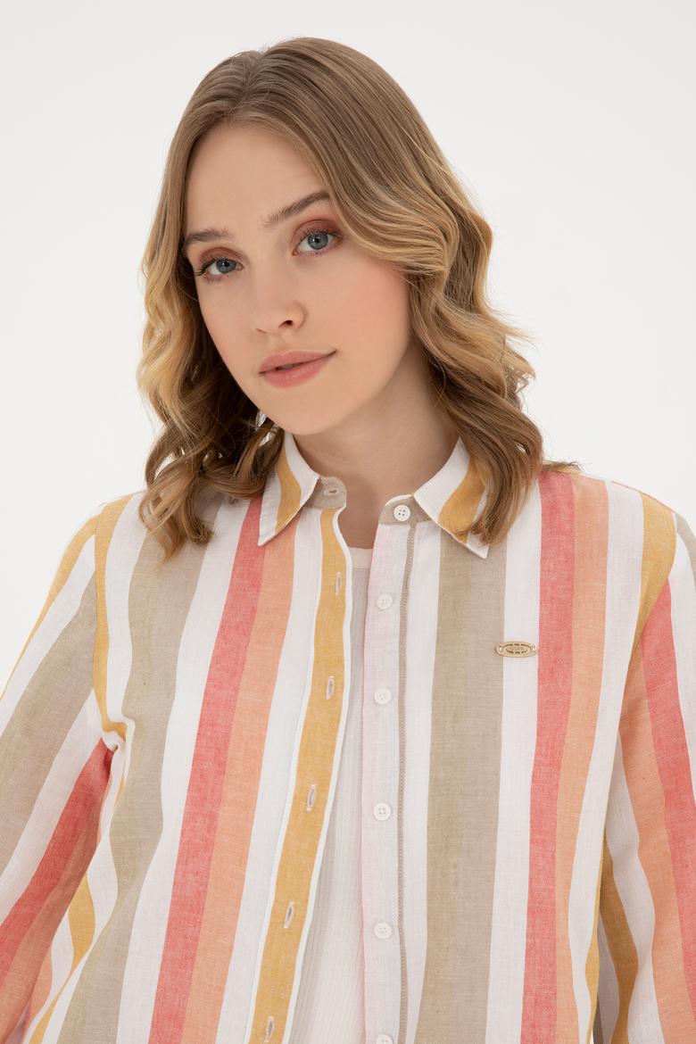 Kadın Pudra Uzun Kollu Gömlek - 50283437014