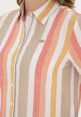 Kadın Pudra Uzun Kollu Gömlek - 50283437014