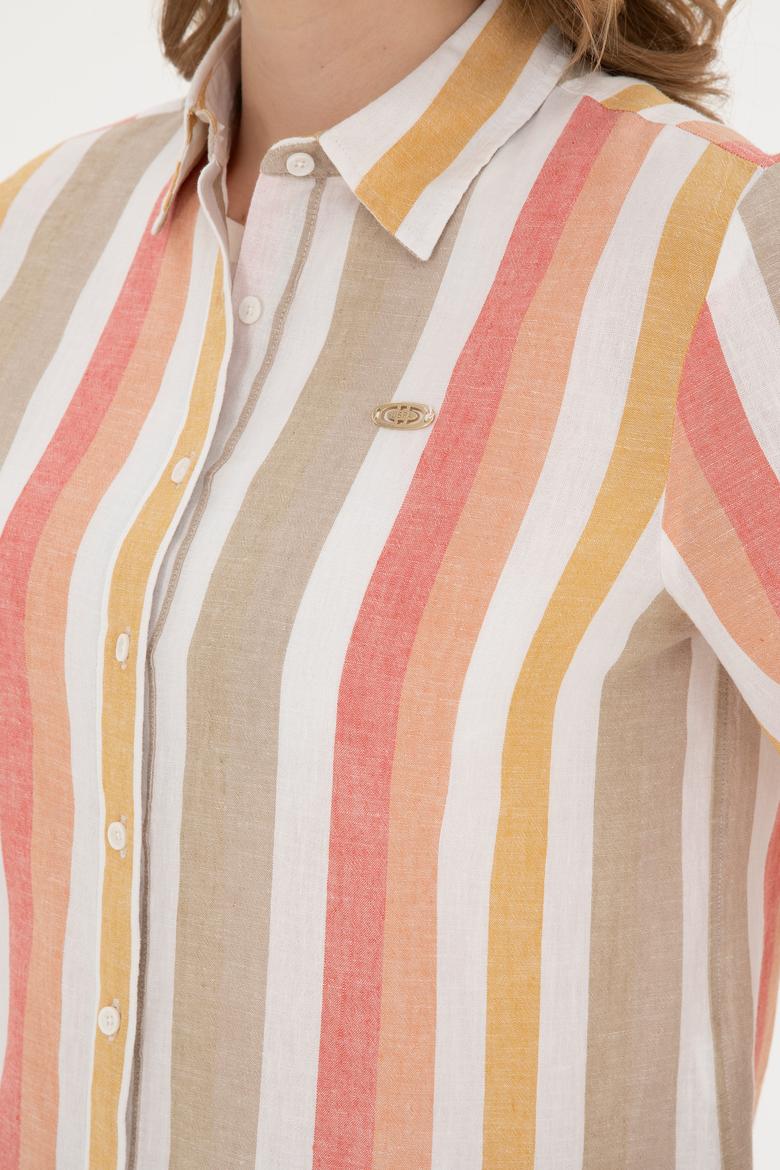 Kadın Pudra Uzun Kollu Gömlek - 50283437014