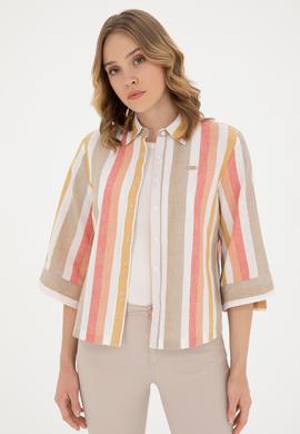 Kadın Pudra Uzun Kollu Gömlek - 50283437014