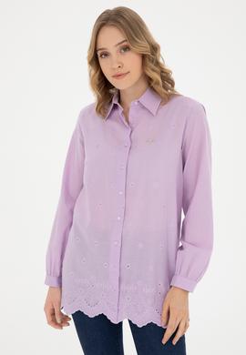 Kadın Lila Uzun Kollu Gömlek - 50283612010