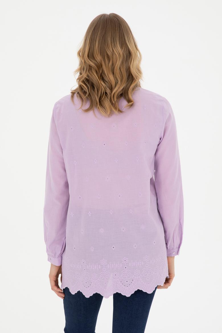 Kadın Lila Uzun Kollu Gömlek - 50283612010