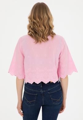 Kadın Pembe Uzun Kollu Gömlek - 50283615014