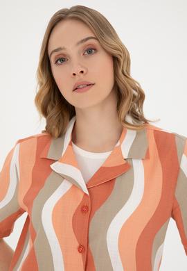 Kadın Pudra Kısa Kollu Gömlek - 50288518015