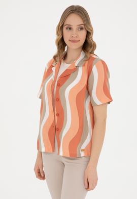 Kadın Pudra Kısa Kollu Gömlek - 50288518015