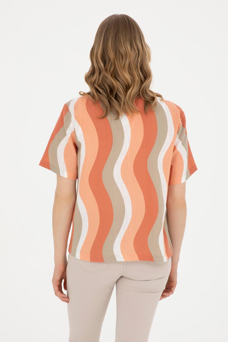 Kadın Pudra Kısa Kollu Gömlek - 50288518015